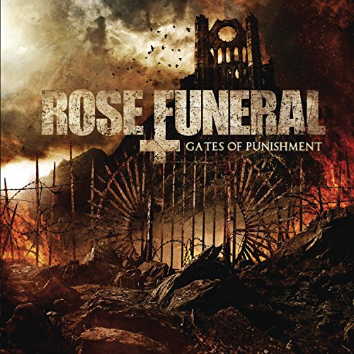 CD cover for Rose Funeral's "Gates of Punishment" with a ruined tower.