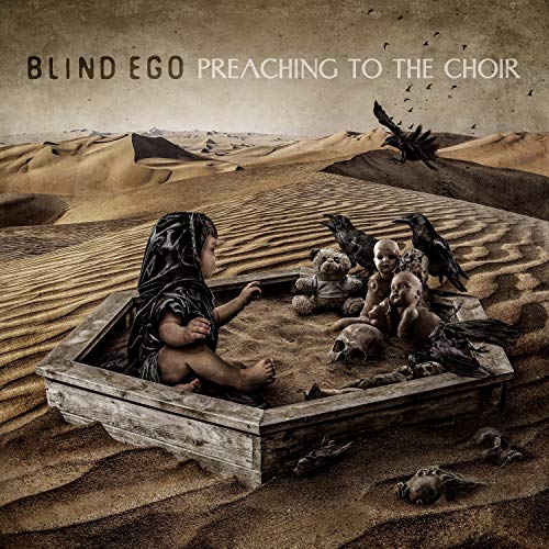 CD cover: hooded figure with dolls and ravens in a desert landscape.