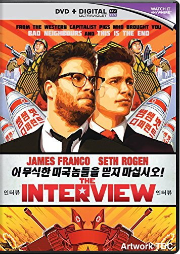 DVD cover for "The Interview" featuring James Franco and Seth Rogen.