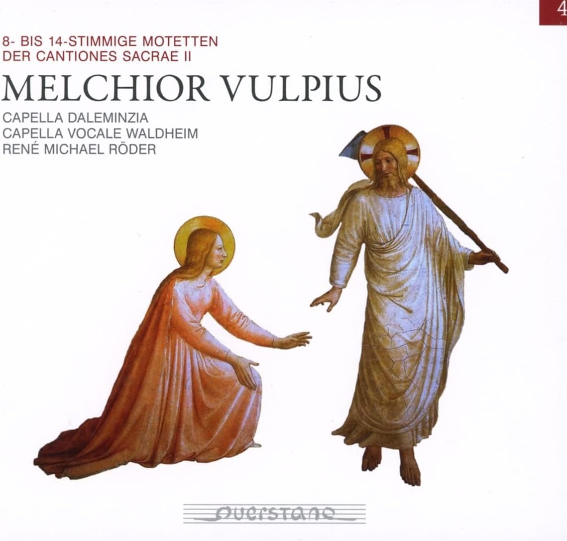 CD cover: religious painting of two figures, text āMelchior Vulpius.ā