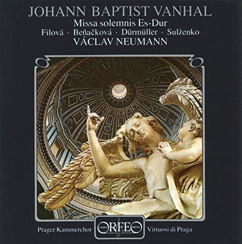 CD cover for Vanhal’s Missa solemnis, featuring angelic sculpture.