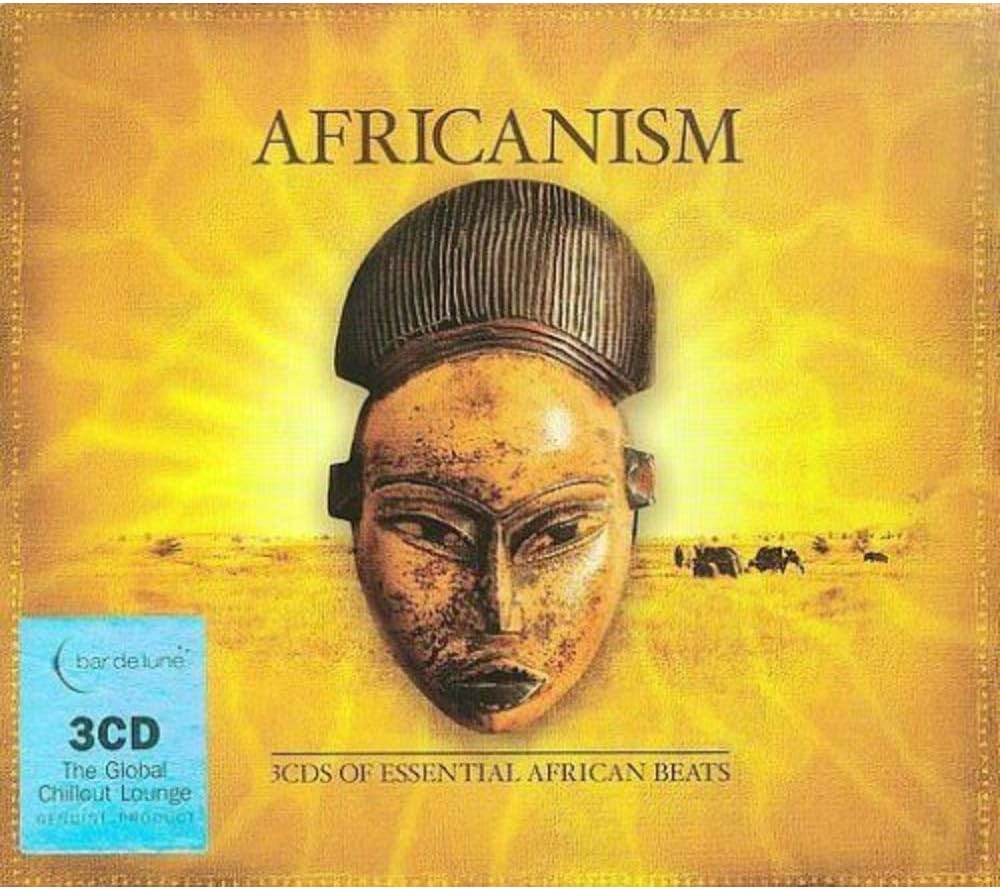 CD cover featuring a textured African mask against a golden background.