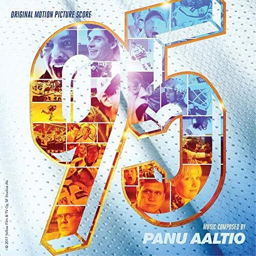 CD cover for "95" by Panu Aaltio, featuring film stills and large number.