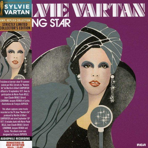 Sylvie Vartan "Dancing Star" CD cover with portrait and purple background.