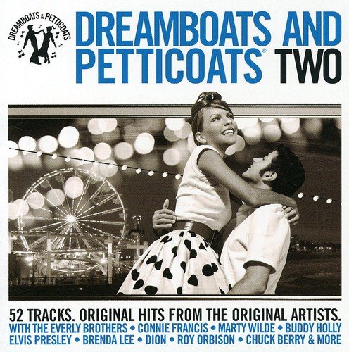 CD cover: couple dancing, Ferris wheel, "Dreamboats and Petticoats Two" title.