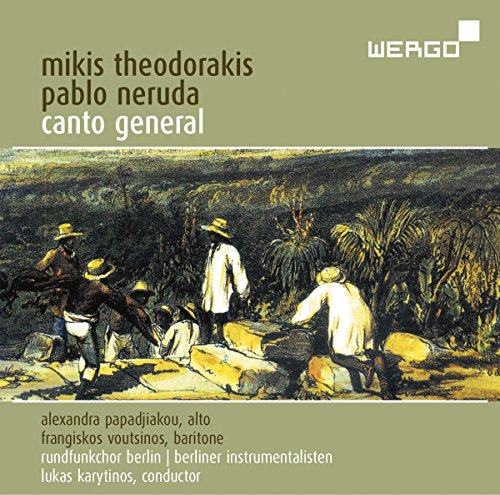 CD cover for "Canto General" featuring a landscape painting and text.