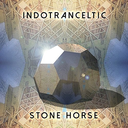 CD cover for Indotranceltic’s “Stone Horse” featuring a geometric horse image.