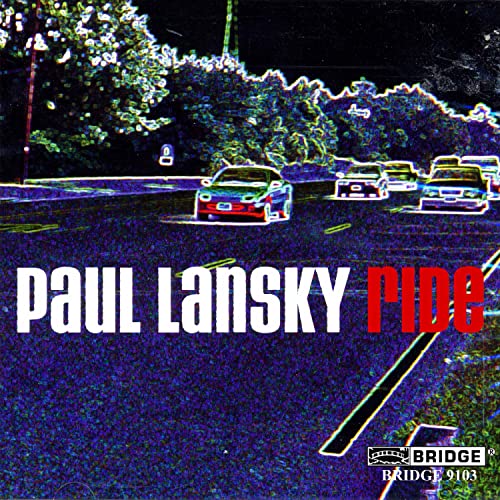 CD cover for "Ride" by Paul Lansky, featuring cars at night.