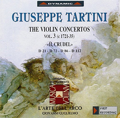 CD cover for Tartini’s Violin Concertos Vol. 3, featuring baroque artwork.