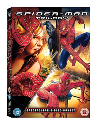 Spider-Man Trilogy DVD cover featuring Spider-Man and Mary Jane Watson.