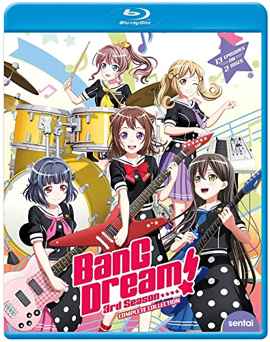 Blu-ray cover featuring five anime girls with musical instruments.