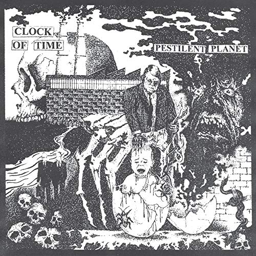 Black and white album cover with gothic imagery of figures and skulls.