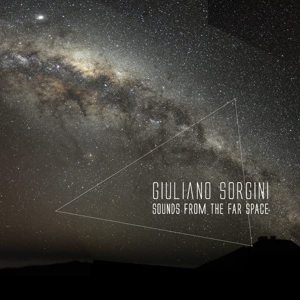Album cover with a starry night sky and geometric shapes.