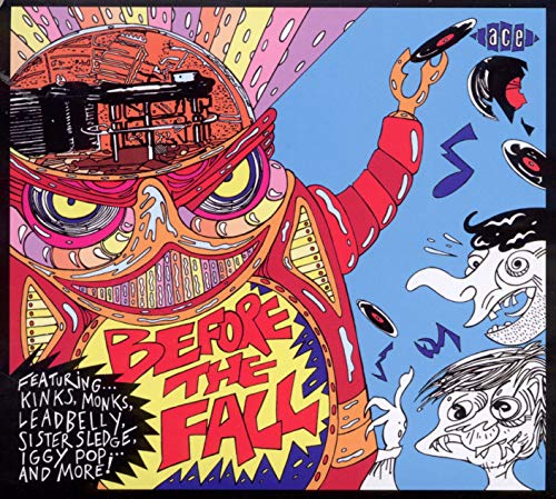 Psychedelic album cover with cartoon monsters and the title "Before The Fall".