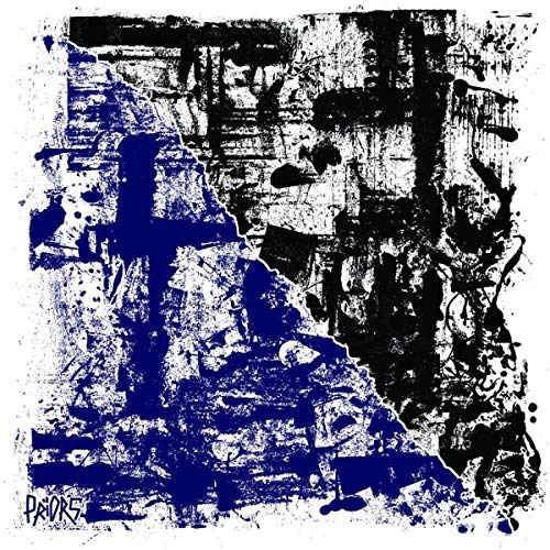 Abstract blue and black textured artwork for the "Priors" vinyl album.