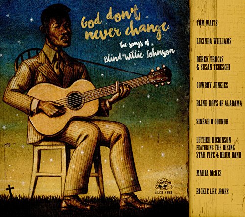 CD cover: illustrated man playing guitar, tribute to Blind Willie Johnson.