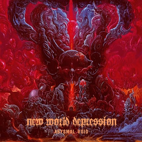 Dark, detailed album art with monstrous figures in a red, chaotic landscape.