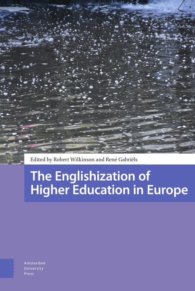 Book cover: “The Englishization of Higher Education in Europe,” purple background.