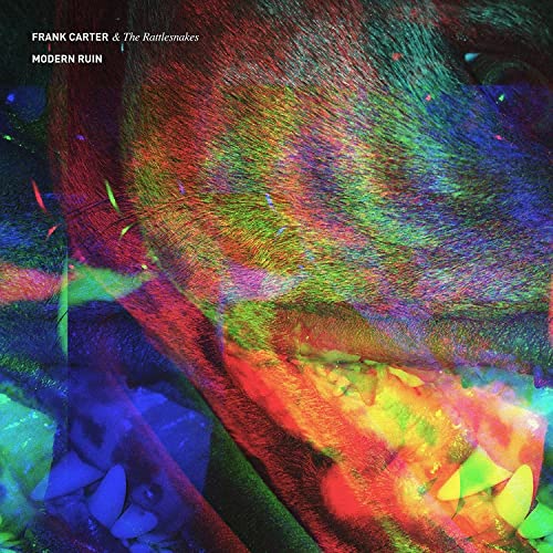 CD cover for “Modern Ruin” by Frank Carter & The Rattlesnakes, abstract art.