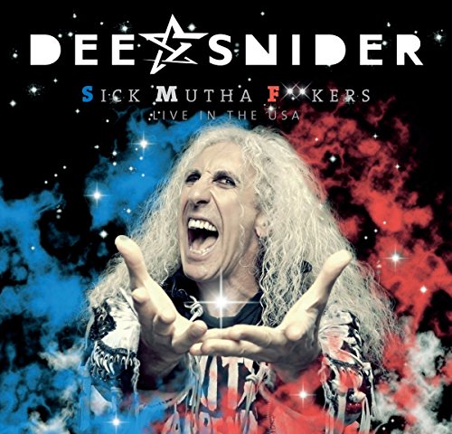 Dee Snider album cover: singer with outstretched hands, red and blue smoke.