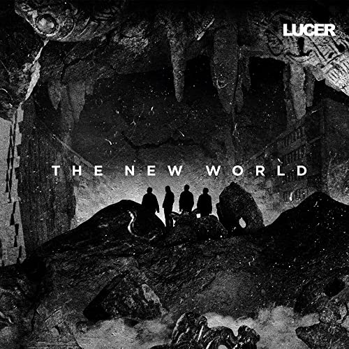 CD cover: four figures stand in a dark, cavernous landscape.