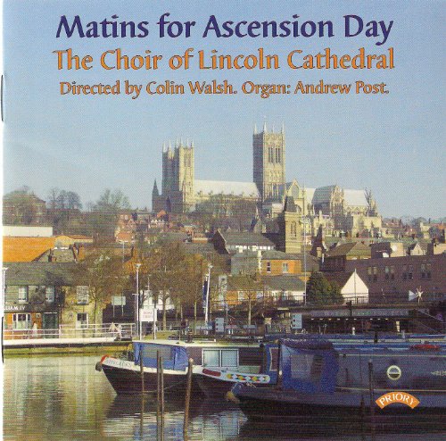 CD cover: Lincoln Cathedral and townscape with boats in foreground.