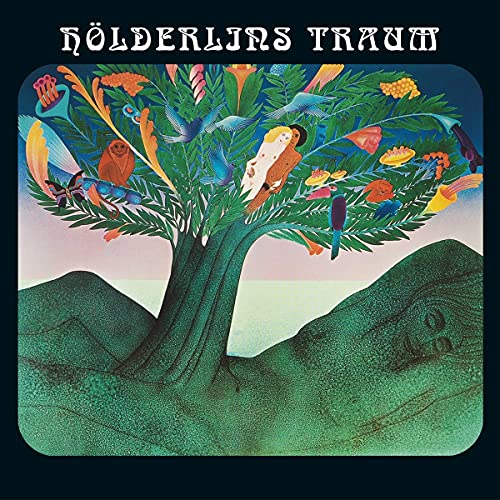 CD cover: colorful tree with birds and a figure, hilly landscape.