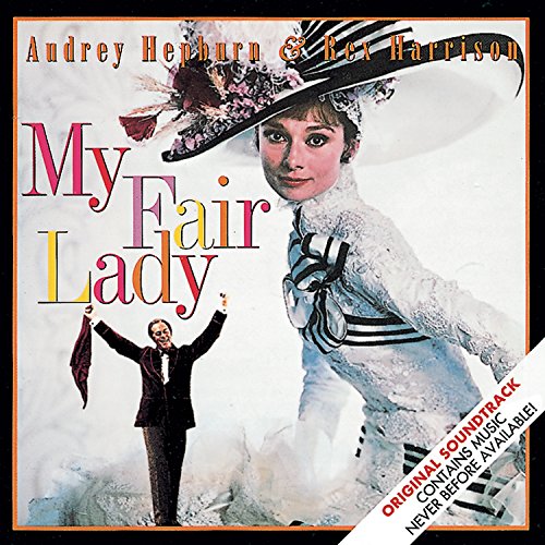My Fair Lady" CD cover featuring Audrey Hepburn and Rex Harrison.