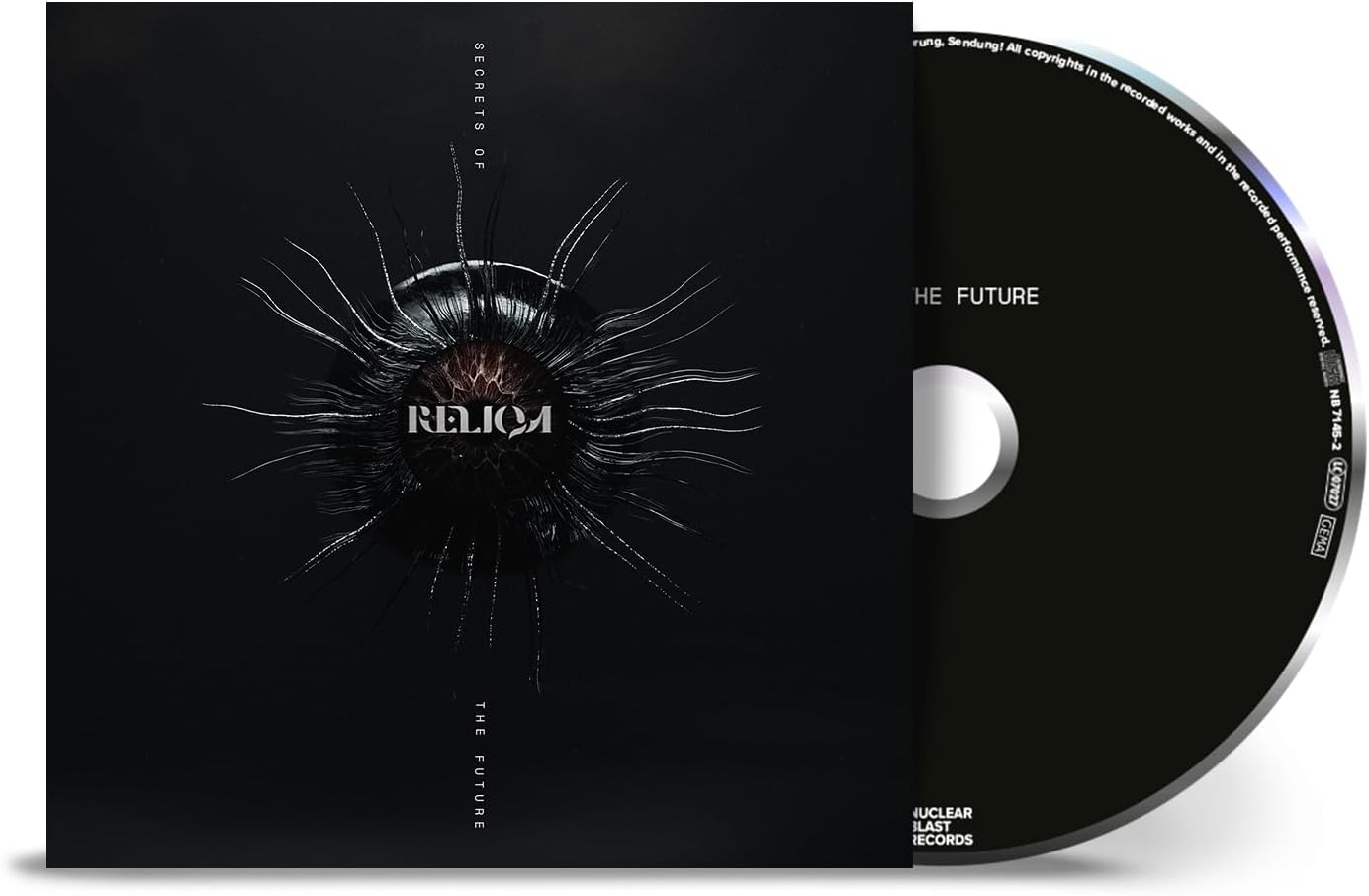 CD with black cover featuring a stylized, dark floral design.