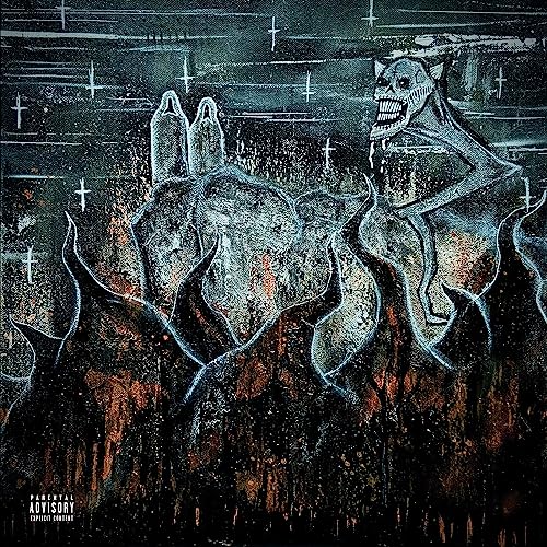 Dark album cover featuring distorted figures and a screaming face.