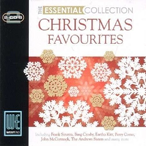 CD cover for “Christmas Favourites” with red and white snowflake design.