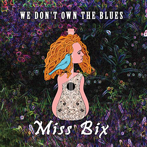 CD cover: woman with bird on guitar-shaped body, floral background.