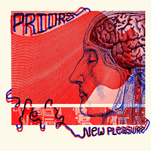 Red and blue album cover featuring a profile with a brain illustration.