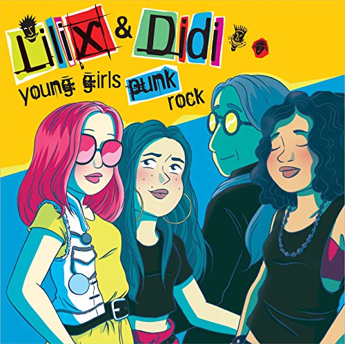 CD cover featuring four young women in a cartoon punk rock style.