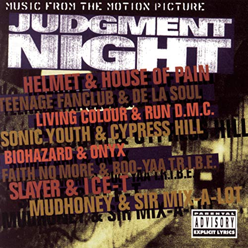 CD cover for "Judgment Night" soundtrack with artist names listed.
