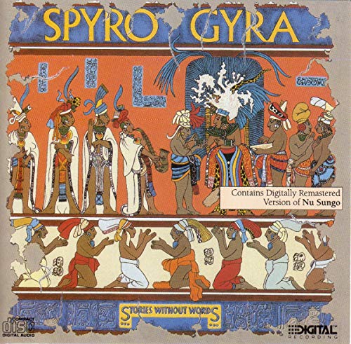 Spyro Gyra album cover, "Stories Without Words," featuring stylized figures.