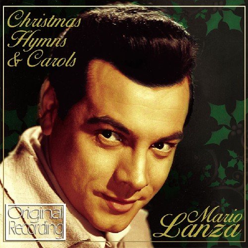 CD cover: Mario Lanza portrait with holly leaves and text.