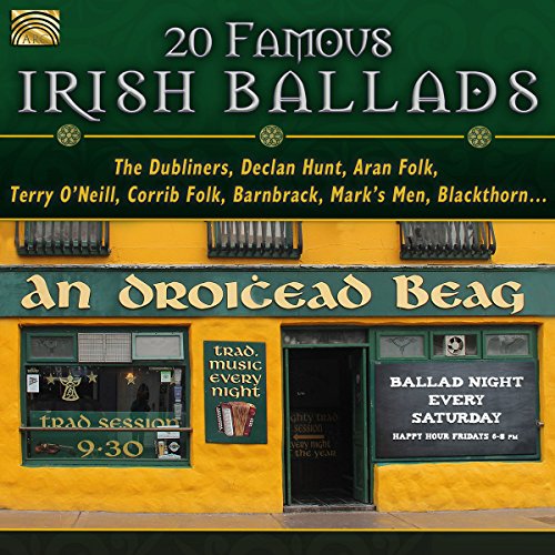 CD cover for “20 Famous Irish Ballads” featuring a pub facade.