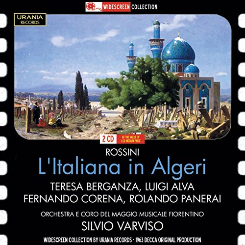 CD cover for Rossini’s “L’italiana in Algeri” featuring Algerian architecture.