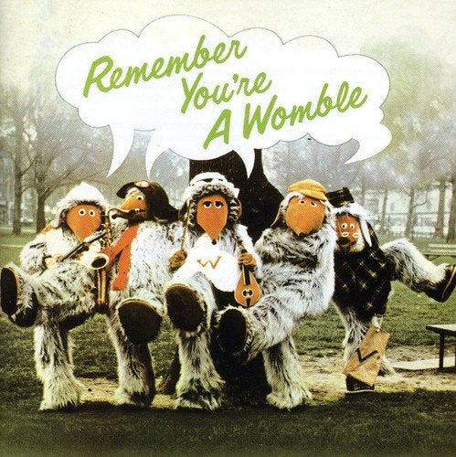 CD cover featuring four furry Wombles playing musical instruments.