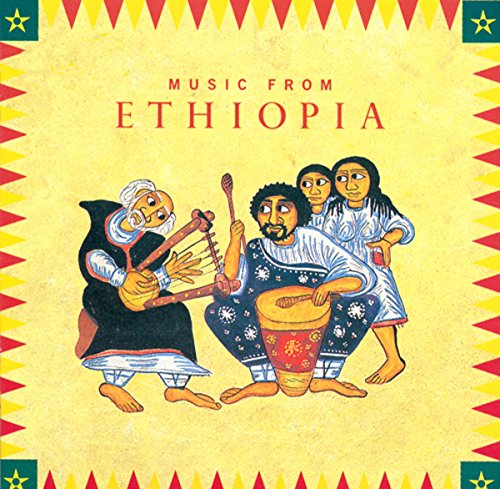 CD cover: "Music From Ethiopia" with illustrated musicians playing instruments.
