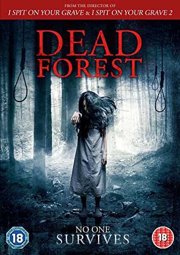 DVD cover for horror film “Dead Forest” featuring a girl in a forest.