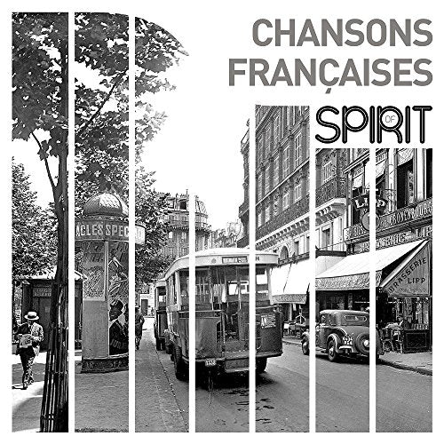 Black and white album cover featuring Parisian street scenes in vertical panels.
