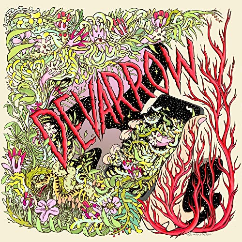 CD cover art with colorful, surreal illustration of creatures and foliage.