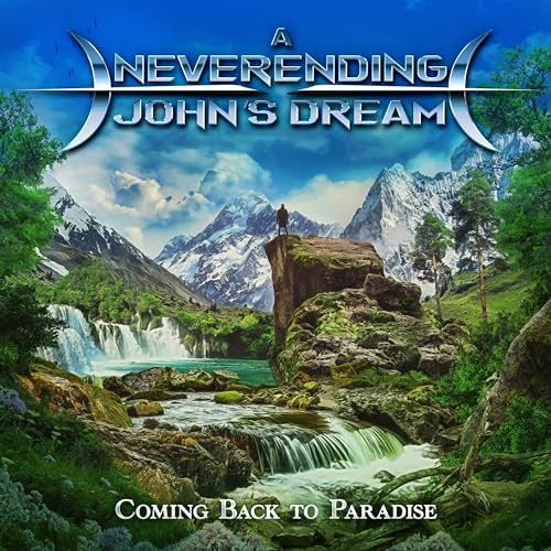 CD cover: mountainous landscape with waterfalls and a lone figure.