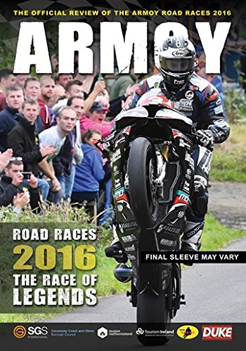 DVD cover for Armoy Road Races 2016, featuring a motorcycle racer.