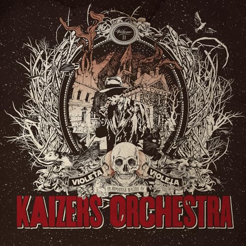 Kaizers Orchestra “Violeta Violeta Volume II” vinyl album cover with skull and building.
