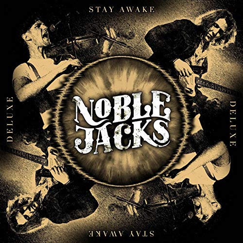 Noble Jacks "Stay Awake" vinyl record cover with band members' images.