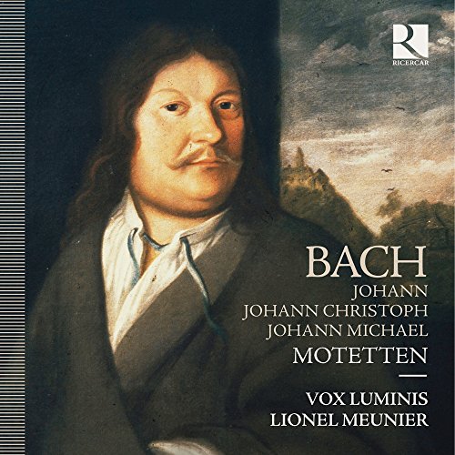 CD cover featuring a portrait of a man with long hair and the word "BACH".