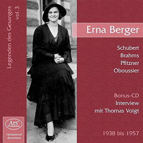 CD cover featuring a black and white portrait of singer Erna Berger.